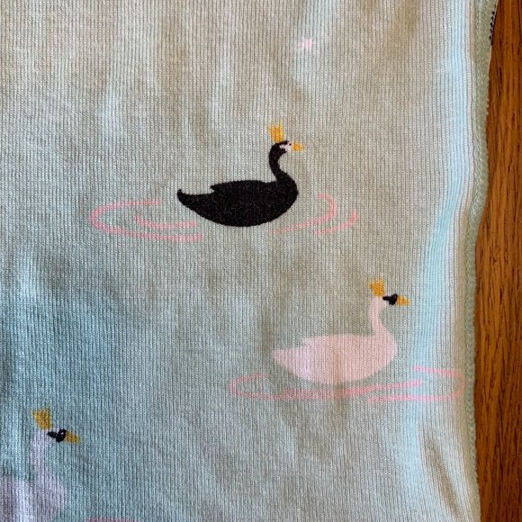HANNA ANDERSSON Girls Pajamas 2 2T 80/85 Swan Cotton Long John PJs Toddler Girl - Picture 6 of 10